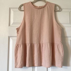 Precious Pink Peplum Tank